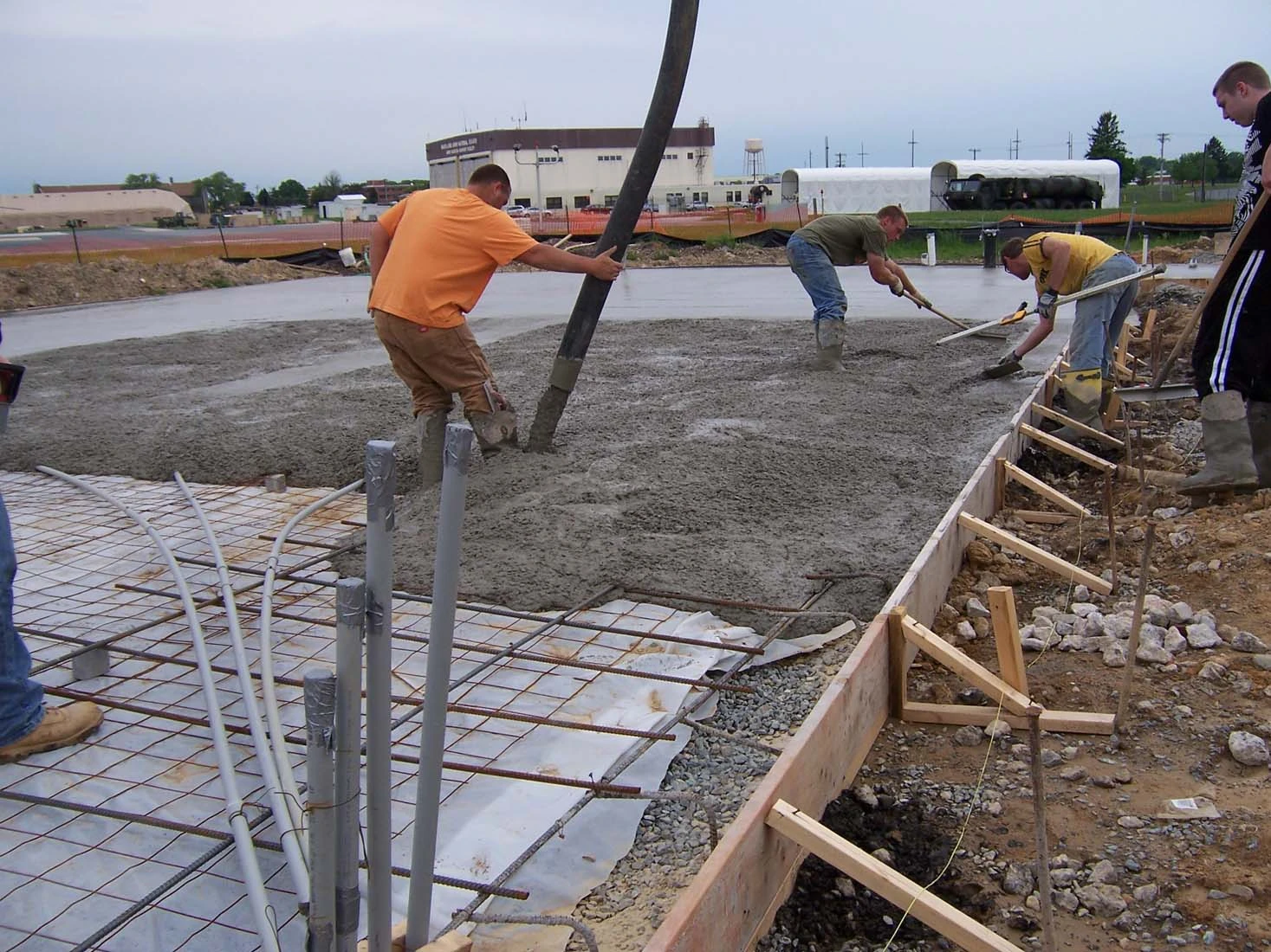 Concrete footing forms and reinforcement prepared for a Harford County foundation project